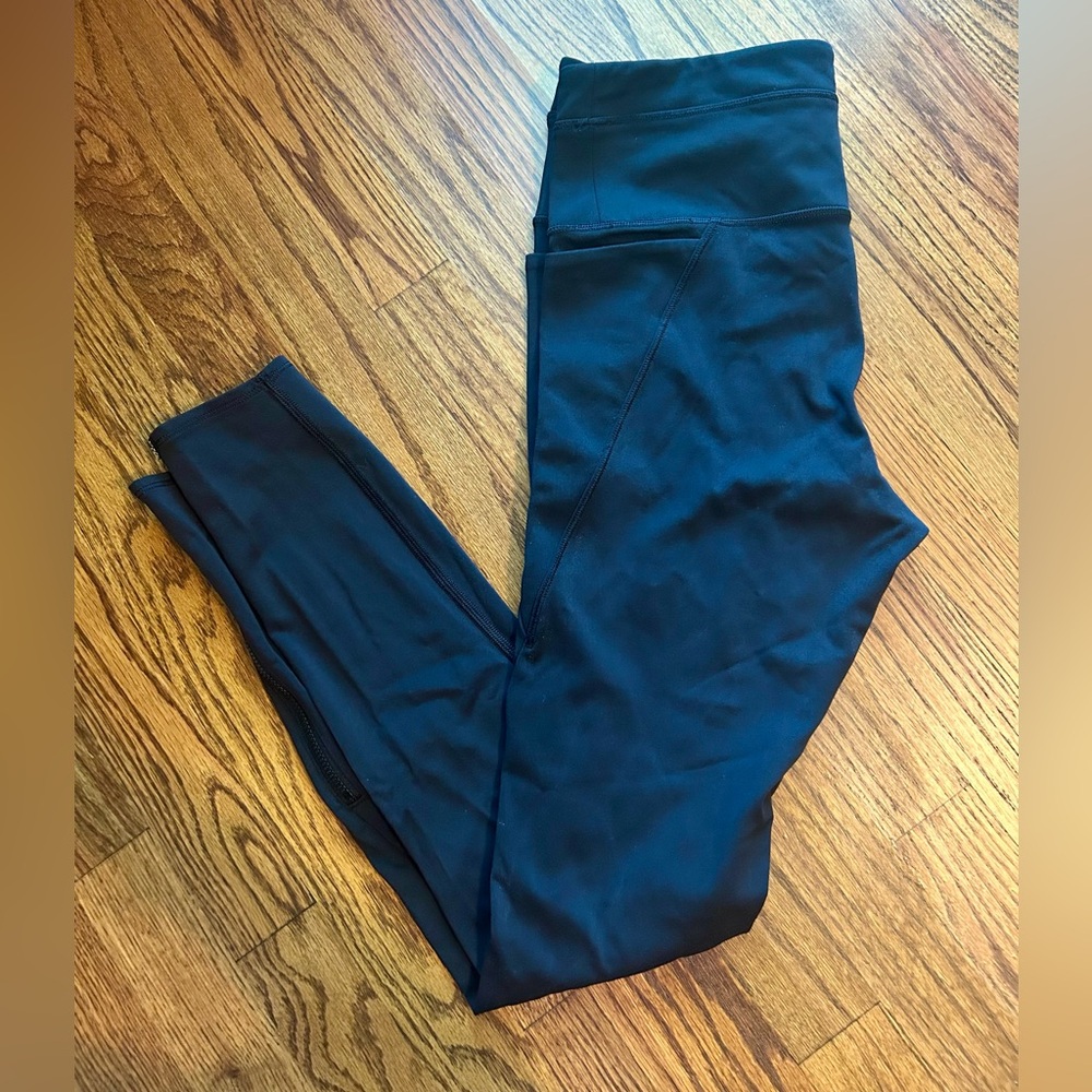 Athleta Black Zippered Leggings with Pockets